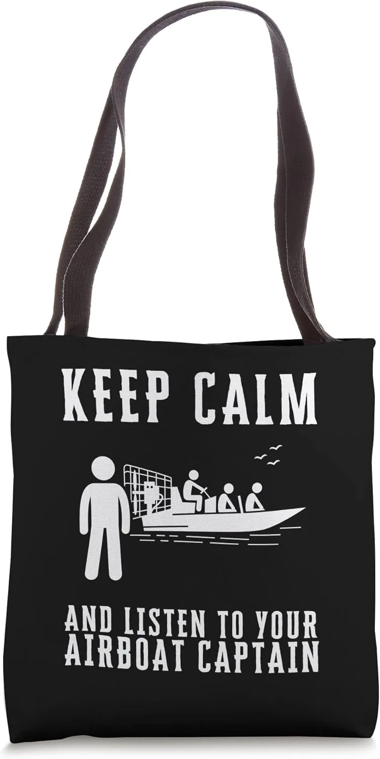 Airboat Swamp Hydroplane Fanboat Airboating Hover Boat Tote Bag