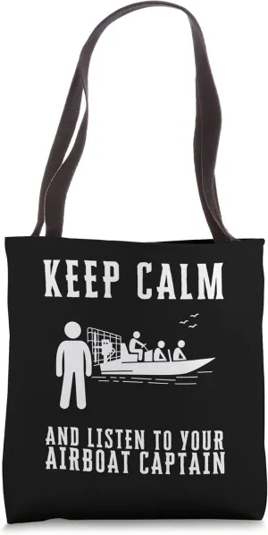 Airboat Swamp Hydroplane Fanboat Airboating Hover Boat Tote Bag