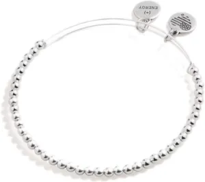 Alex and Ani Accents Beaded Expandable Bangle for Women, Dot Beads, 2 to 3.5 in