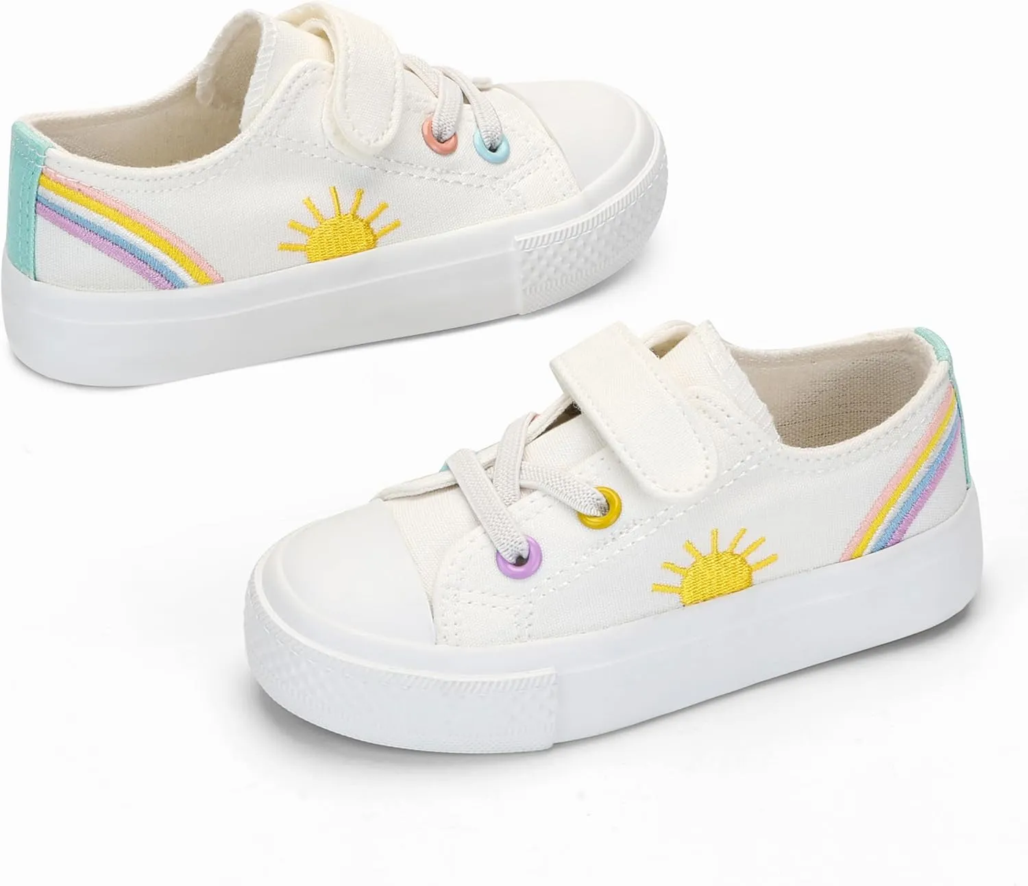 ANTLULU Boys and Girls Canvas Kid Shoes Adjustable Design Fashion Casual Sneakers