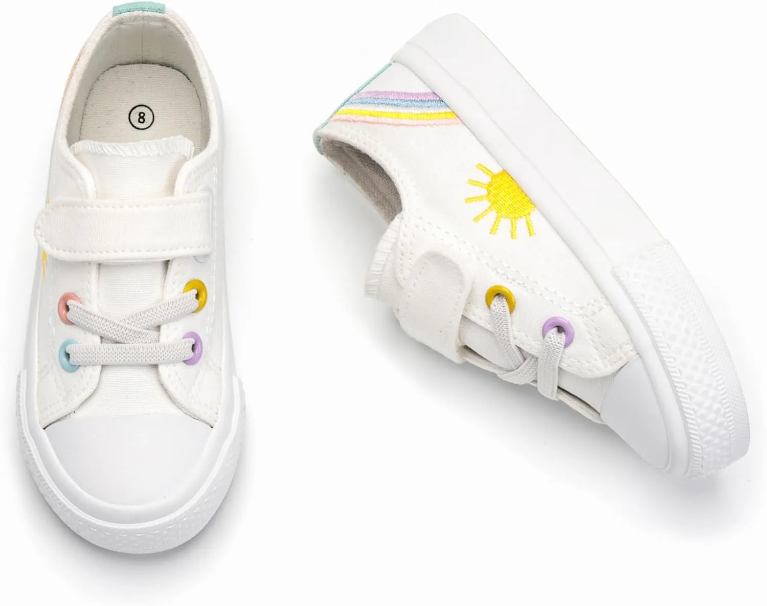 ANTLULU Boys and Girls Canvas Kid Shoes Adjustable Design Fashion Casual Sneakers