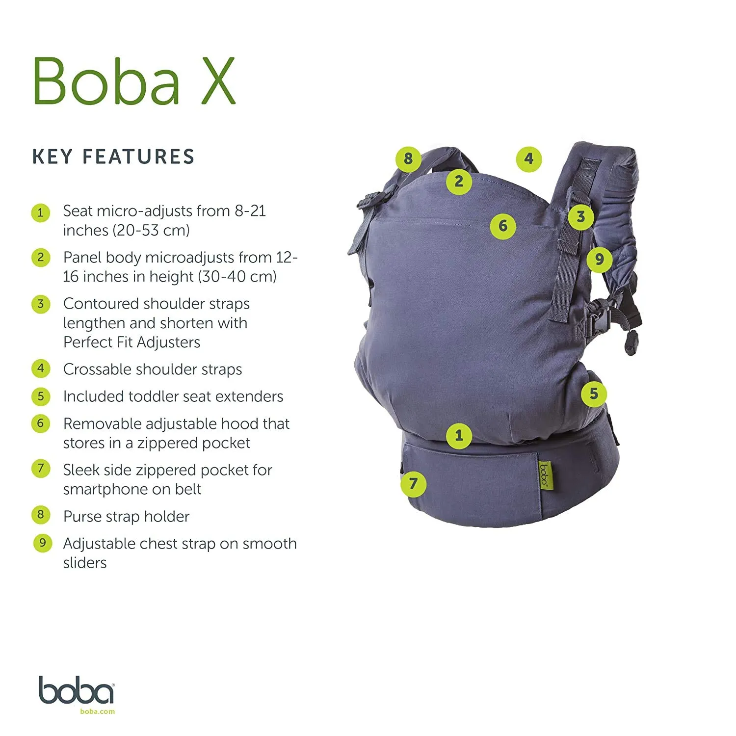 Boba X Baby Carrier - Adaptable, Micro-Adjustable for Babies 7-45 lbs (Call of Mountains)