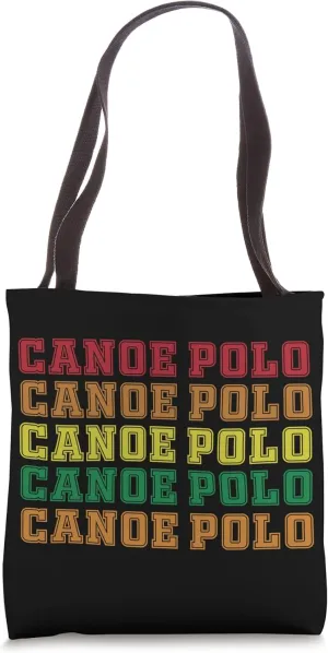 Canoe Polo Lettering Costume Love Water Sports Tote Bag