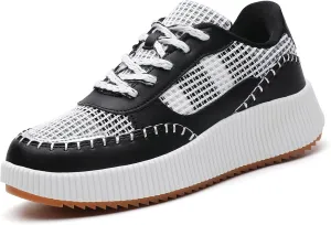 CERYTHRINA Platform Sneakers Women Fashion Shoes: 2.2 Inches - Chunky Braided Walking Shoes