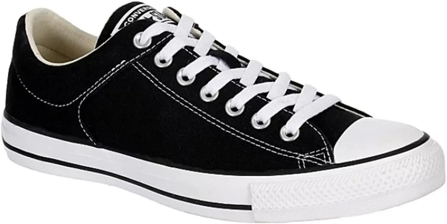 Converse Unisex Chuck Taylor High Street Canvas Sneaker - Lace up Closure Style - Black White 13.5