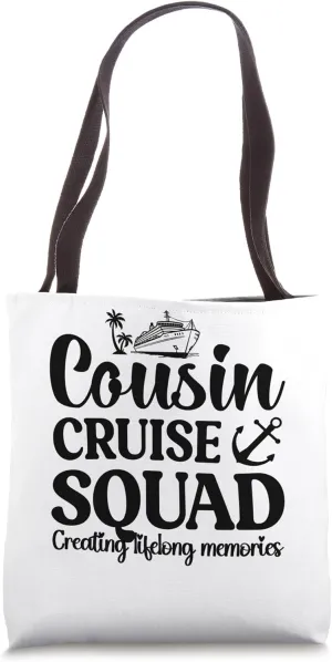 Cousin Cruise Squad 2024 Creating Lifelong Memories Matching Tote Bag