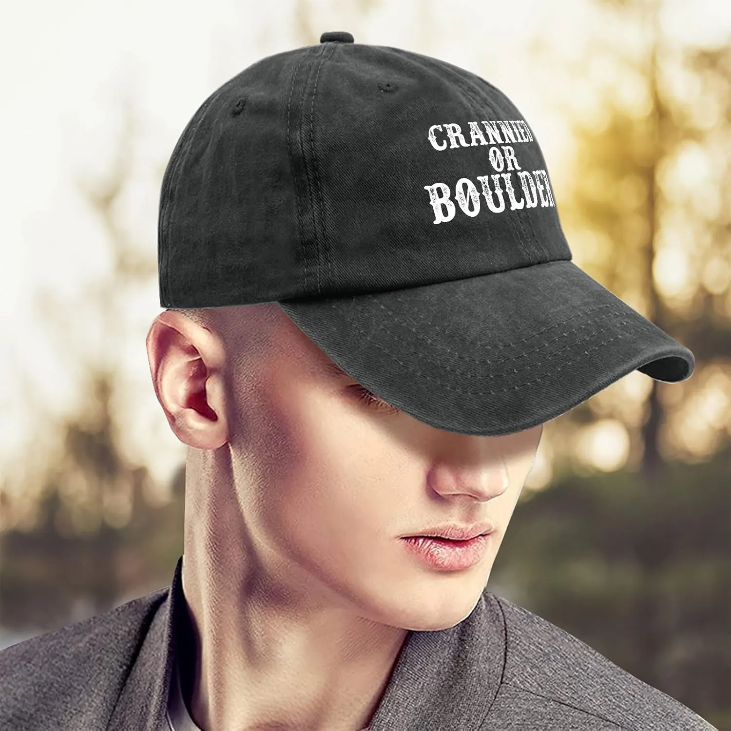 Crannied Or Boulder Hat for Women Funny Baseball Hats Funny Birthday Gifts for Women