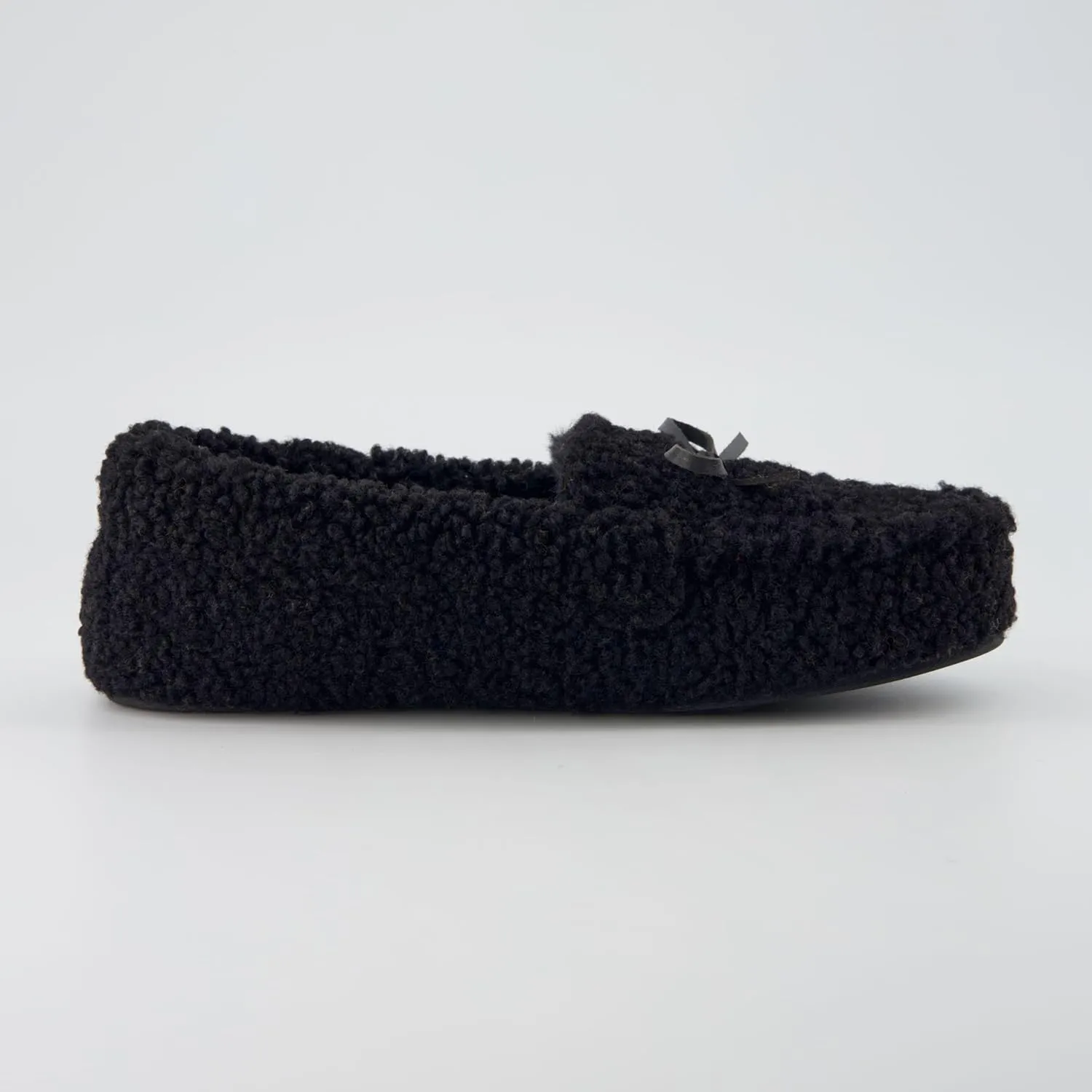 CUSHIONAIRE Star Women’s Faux Sherpa Moccasin Slippers – Cozy Indoor/Outdoor Slip-On with Memory Foam & Durable Rubber Sole, Wide Widths Available