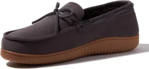 Dearfoams Men's Indoor Outdoor Breathable Pierce Moccasin Slipper