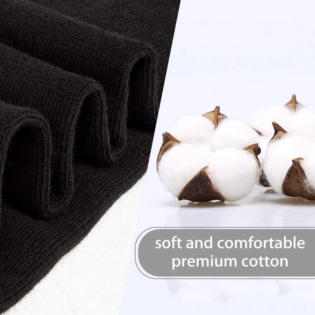 FGZ Women Thin Cotton Socks, Soft Cotton Bootie Socks Women Above Ankle Crew Socks 5-10 Pairs