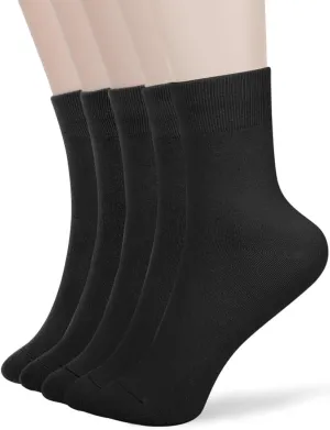 FGZ Women Thin Cotton Socks, Soft Cotton Bootie Socks Women Above Ankle Crew Socks 5-10 Pairs