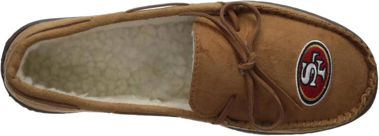 FOCO Men's NFL Football Team Logo Moccasin Slippers