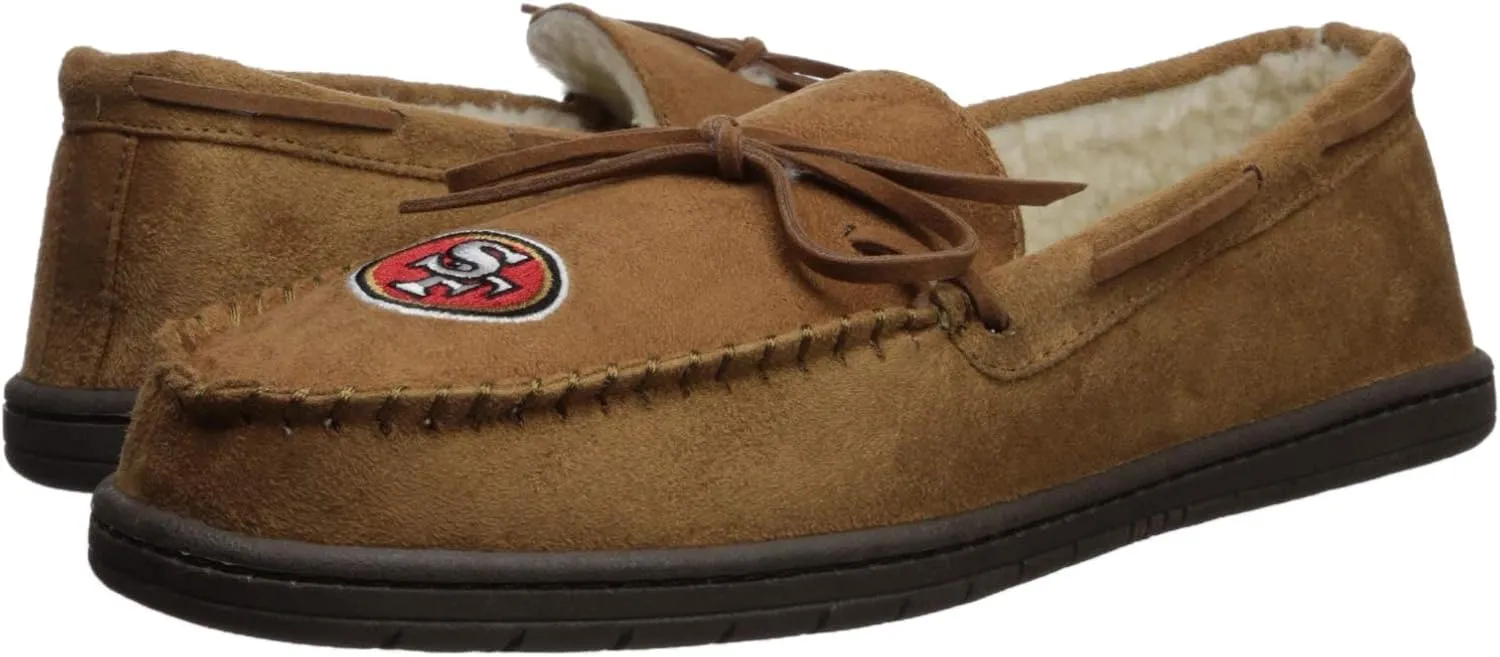 FOCO Men's NFL Football Team Logo Moccasin Slippers
