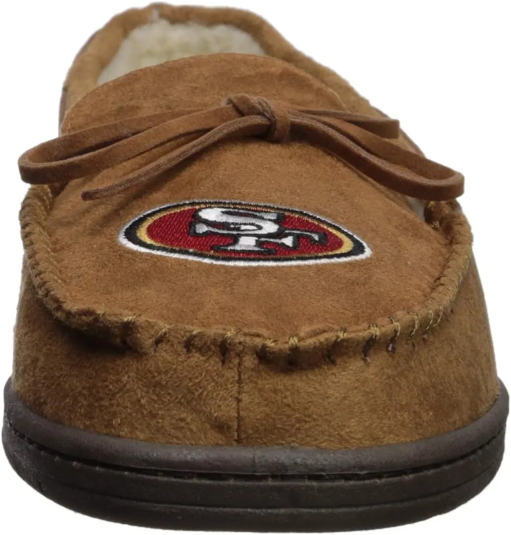 FOCO Men's NFL Football Team Logo Moccasin Slippers