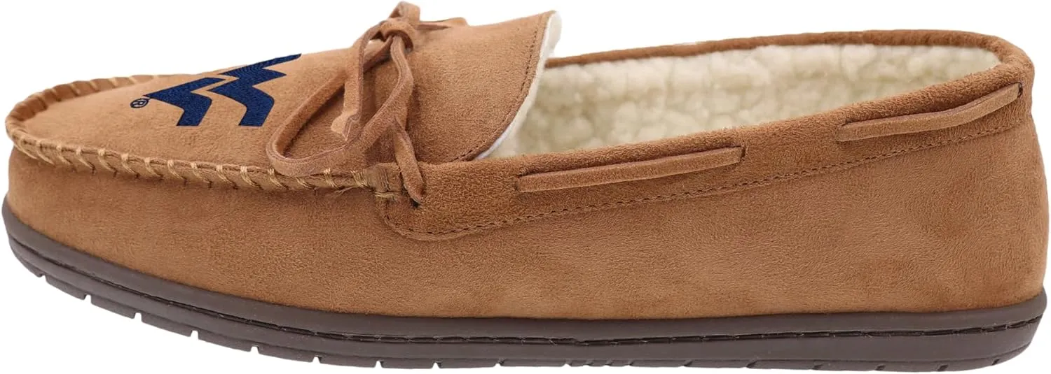 FOCO NCAA Mens NCAA College Team Logo Moccasin Slippers