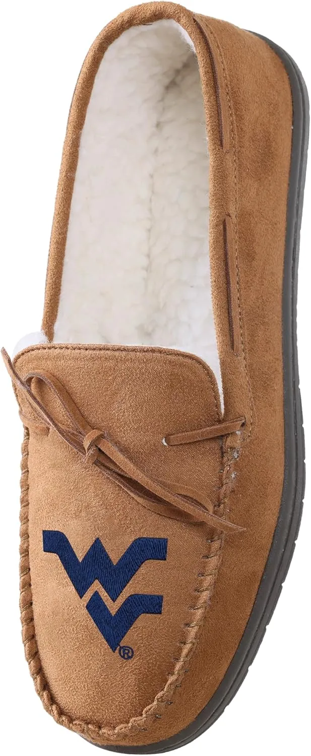 FOCO NCAA Mens NCAA College Team Logo Moccasin Slippers