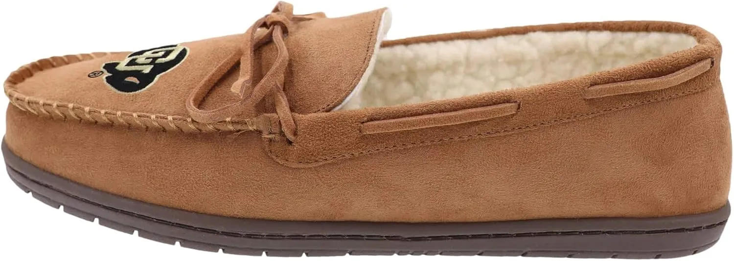 FOCO NCAA Mens NCAA College Team Logo Moccasin Slippers