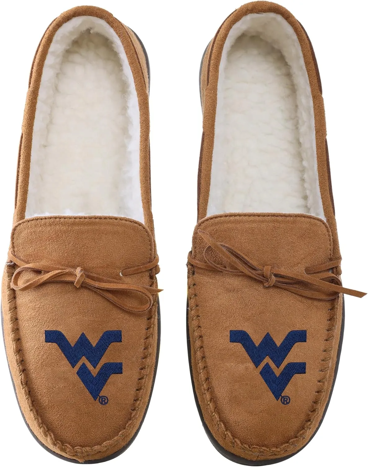 FOCO NCAA Mens NCAA College Team Logo Moccasin Slippers