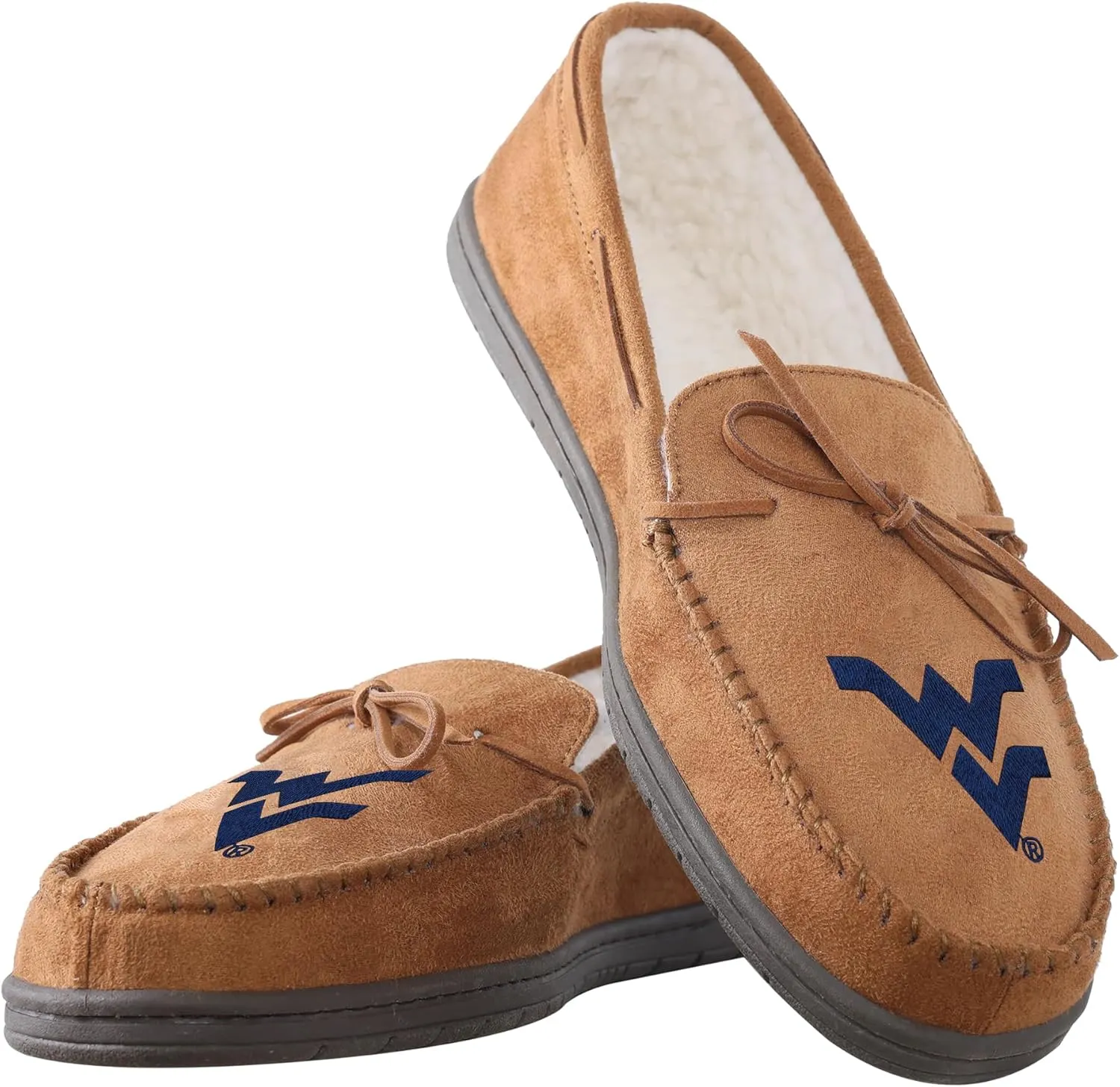FOCO NCAA Mens NCAA College Team Logo Moccasin Slippers