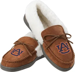FOCO Women's NCAA College Team Logo Tan Moccasin Slippers