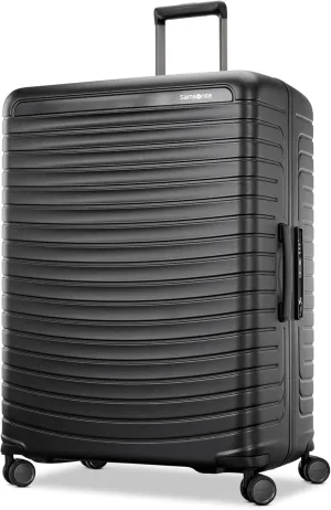 Framelock Max 29" Large Checked Hardshell Zipperless Luggage - Highly Secure Integrated Eazylock™ Mechanism - RightHeight™ Adjustable Handle - 360° Spinner Wheels - Airline Approved - Asphalt Black