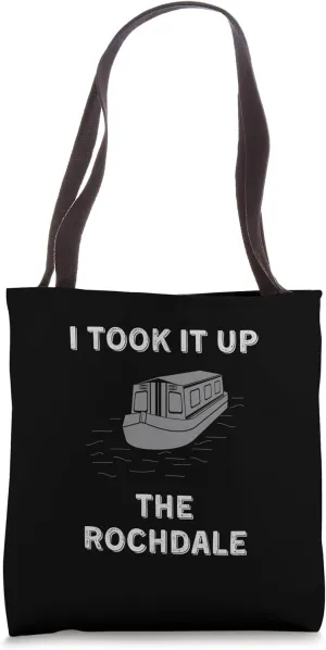 Funny Vintage Narrowboat Canal Barge Boaters Up The Rochdale Tote Bag