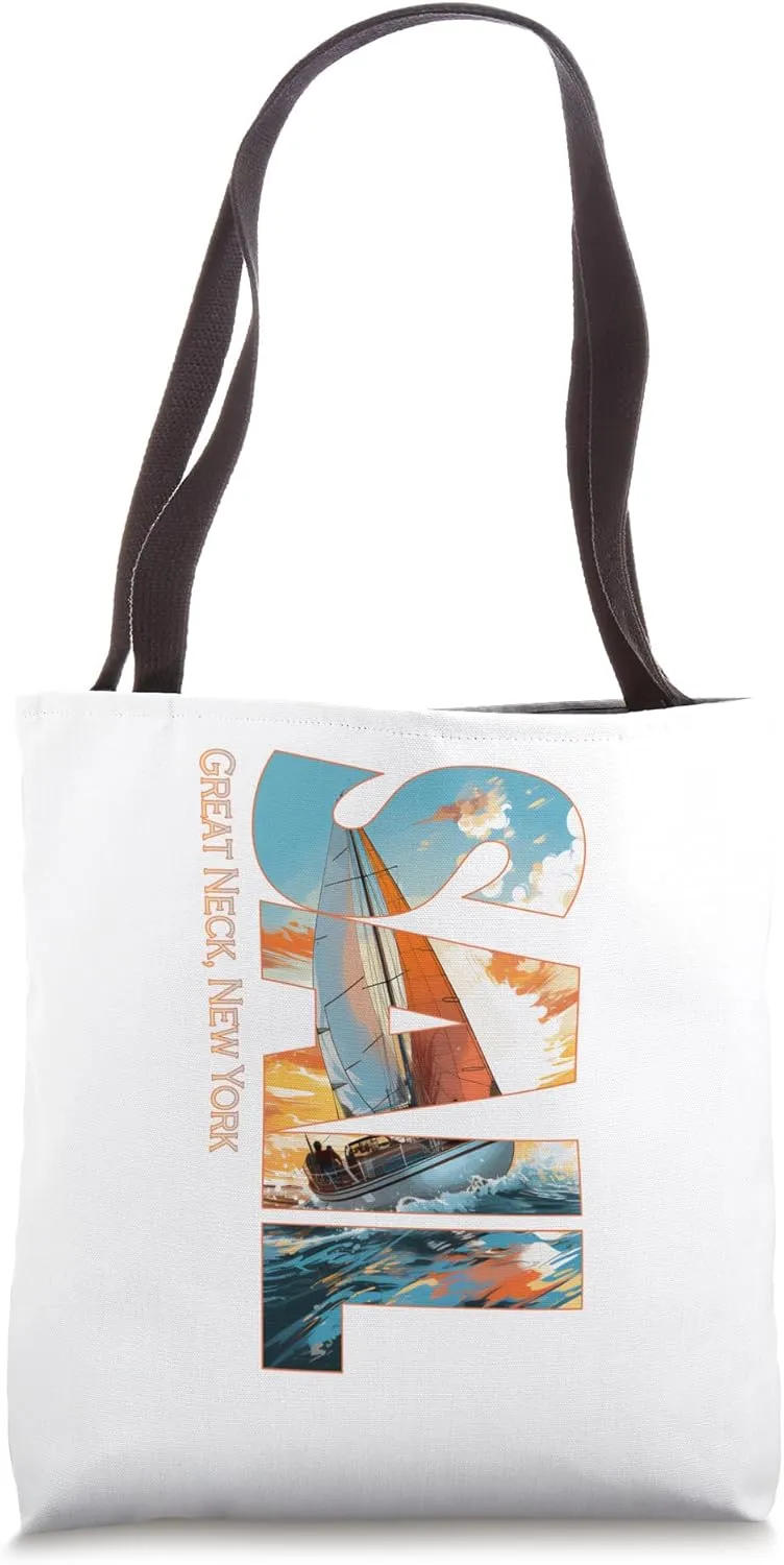 Great Neck New York Sailing Nautical Sailor Tote Bag