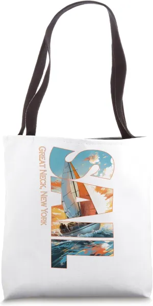 Great Neck New York Sailing Nautical Sailor Tote Bag