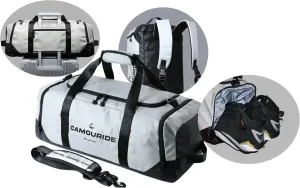 Gym bag for Men, Women, 45L with shoe compartment and wet compartment | Travel Carry on with wet pocket | Duffle bag & Backpack for Sports, fitness & workout | water resistant Oxford material.
