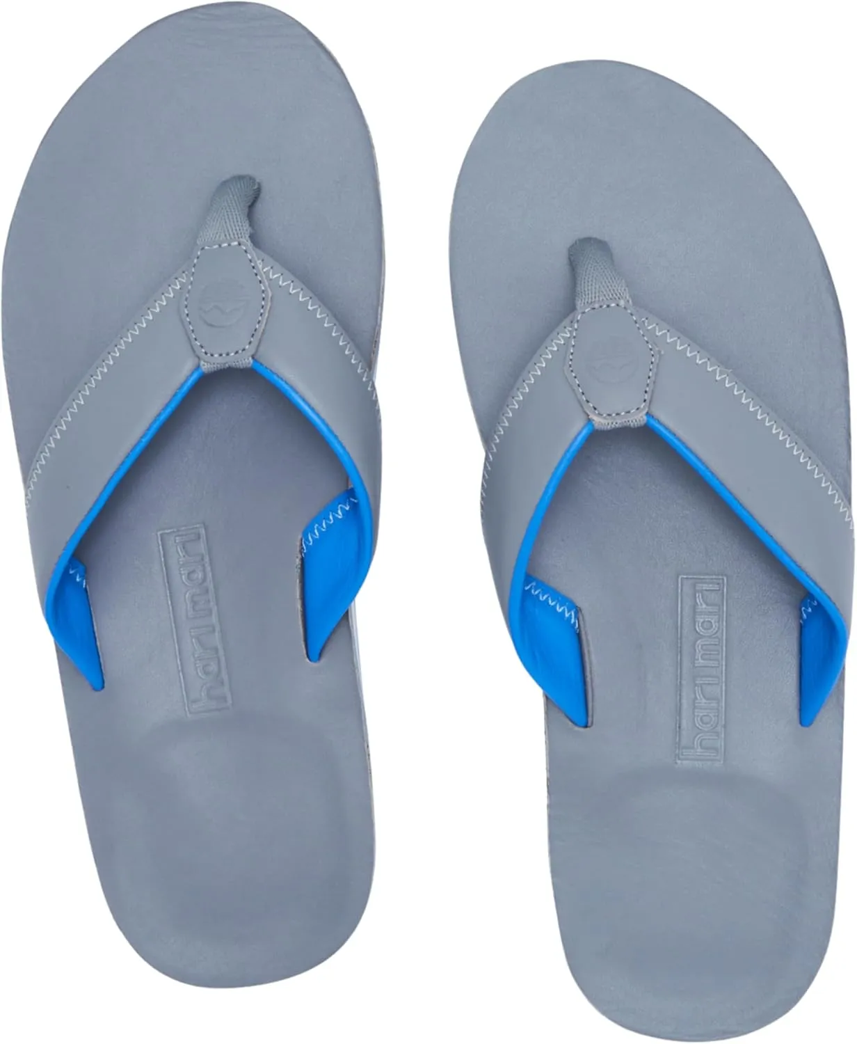 Hari Mari- The Clipper- Men's Waterproof Full-Grain Leather Sandal with Matching Leather Fob- No Break Ins, Beveled Edge to Reduce Tripping, and Floats in Water