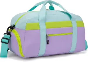 HawLander Kids Duffle Bag for Boys or Girls, Fit School Practice, or Overnight Travel (Light Green)