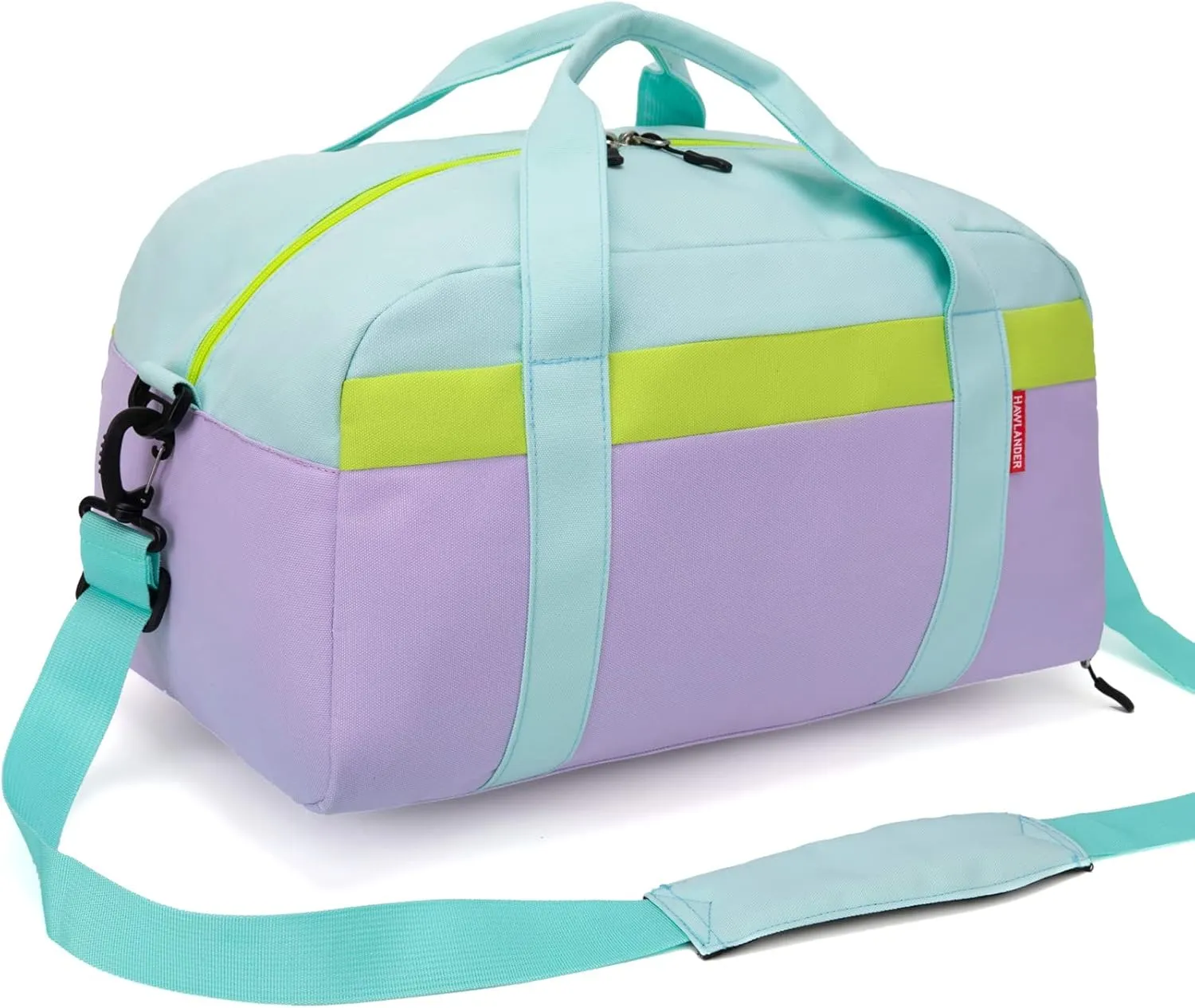 HawLander Kids Duffle Bag for Boys or Girls, Fit School Practice, or Overnight Travel (Light Green)