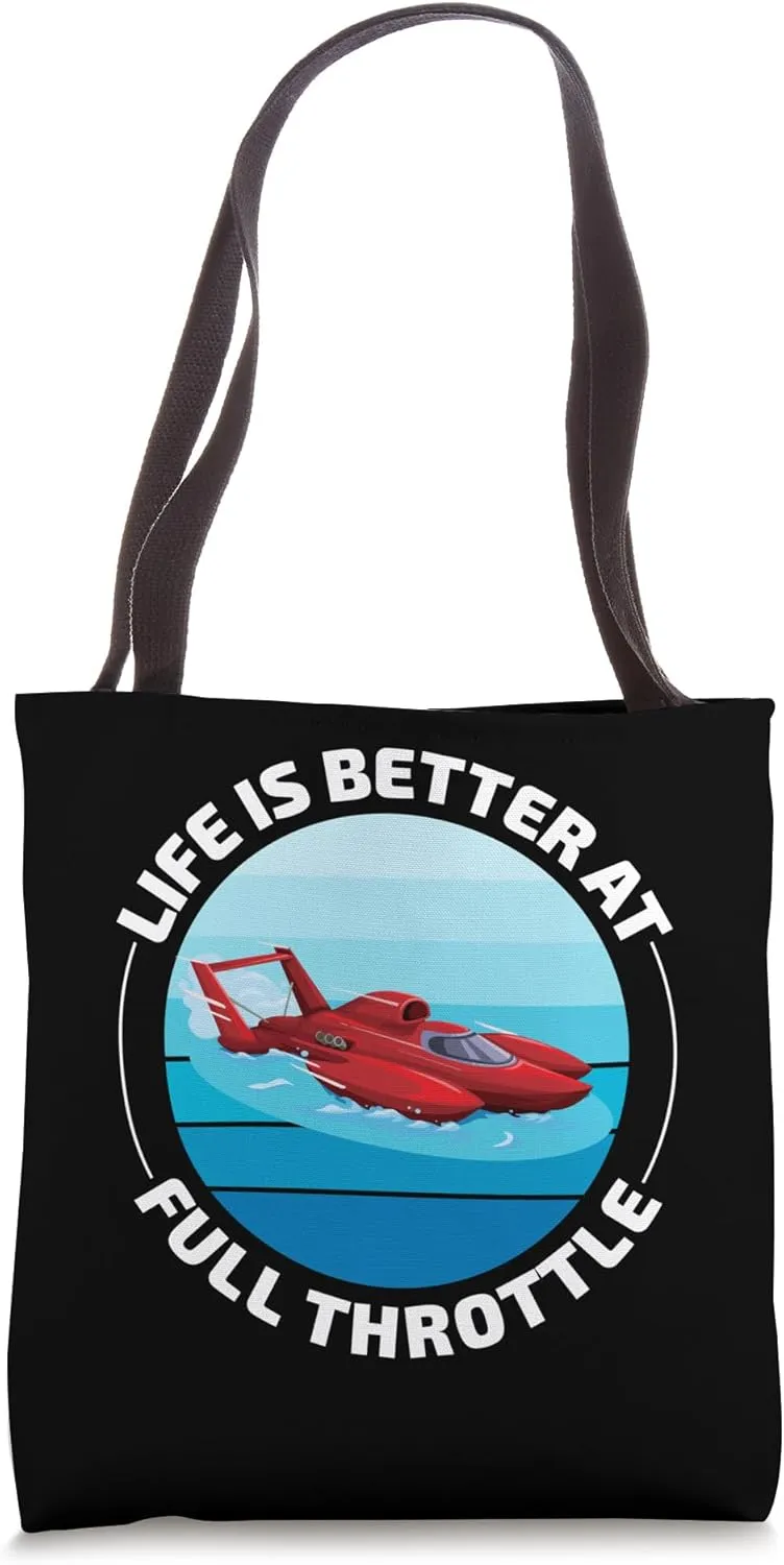 Hydroplane Boat Racing Hydrodynamic Aerodynamics Tote Bag