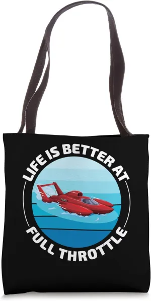Hydroplane Boat Racing Hydrodynamic Aerodynamics Tote Bag