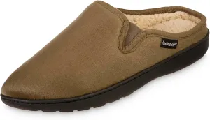 isotoner Men's, Advanced Gel Infused Memory Foam Microsuede Vincent Hoodback Eco Comfort Recycled Slippers Clog