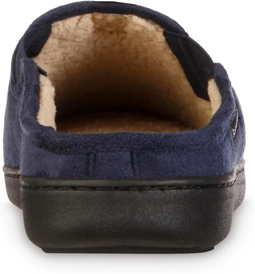 isotoner Men's, Advanced Gel Infused Memory Foam Microsuede Vincent Hoodback Eco Comfort Recycled Slippers Clog