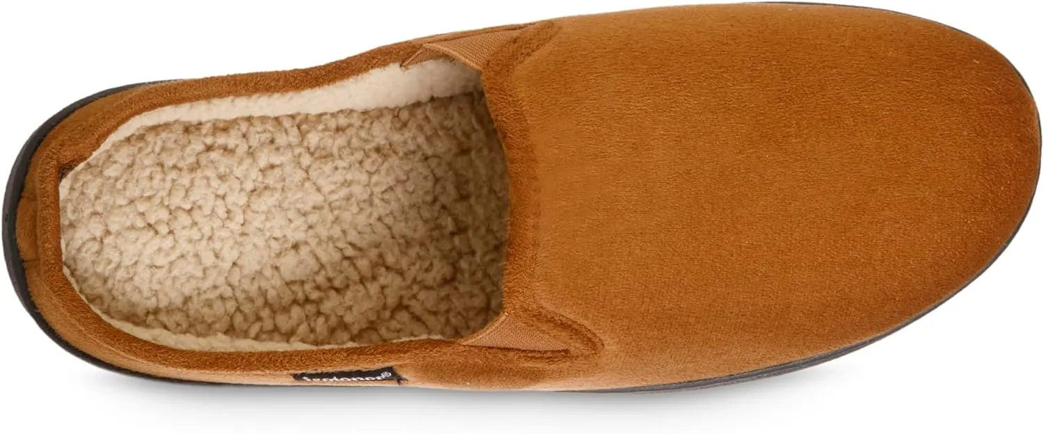 isotoner Men's, Advanced Gel Infused Memory Foam Microsuede Vincent Hoodback Eco Comfort Recycled Slippers Clog