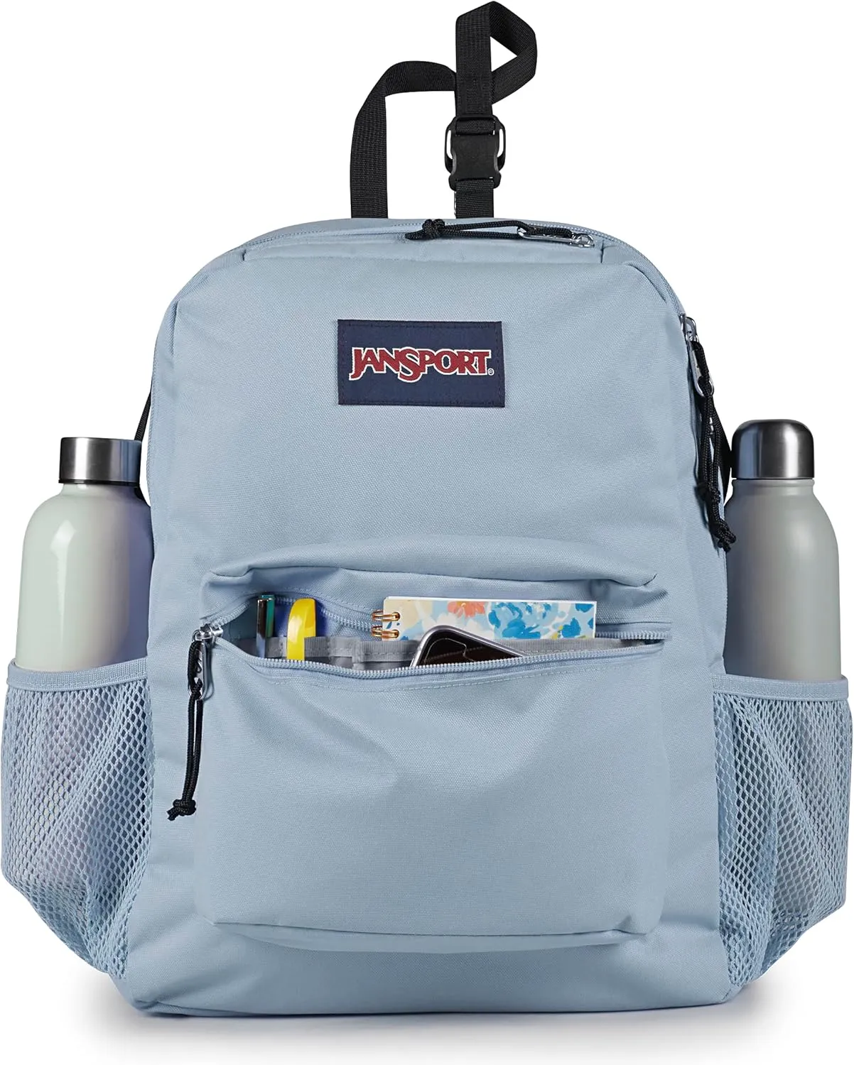 JanSport Central Adaptive Backpack – Wheelchair & Walker Compatible, Tuck-Away Shoulder Straps, Adjustable Backrest Loops & Anchor Straps, Iconic Design, Blue Dusk