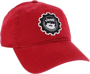 Jeep Hat Performance Parts Gear Logo Heavy Twill Baseball Cap