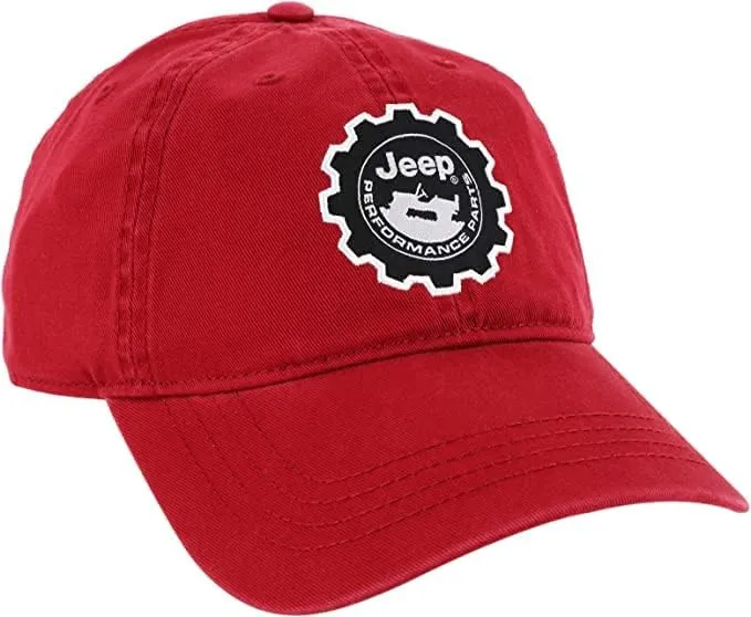 Jeep Hat Performance Parts Gear Logo Heavy Twill Baseball Cap