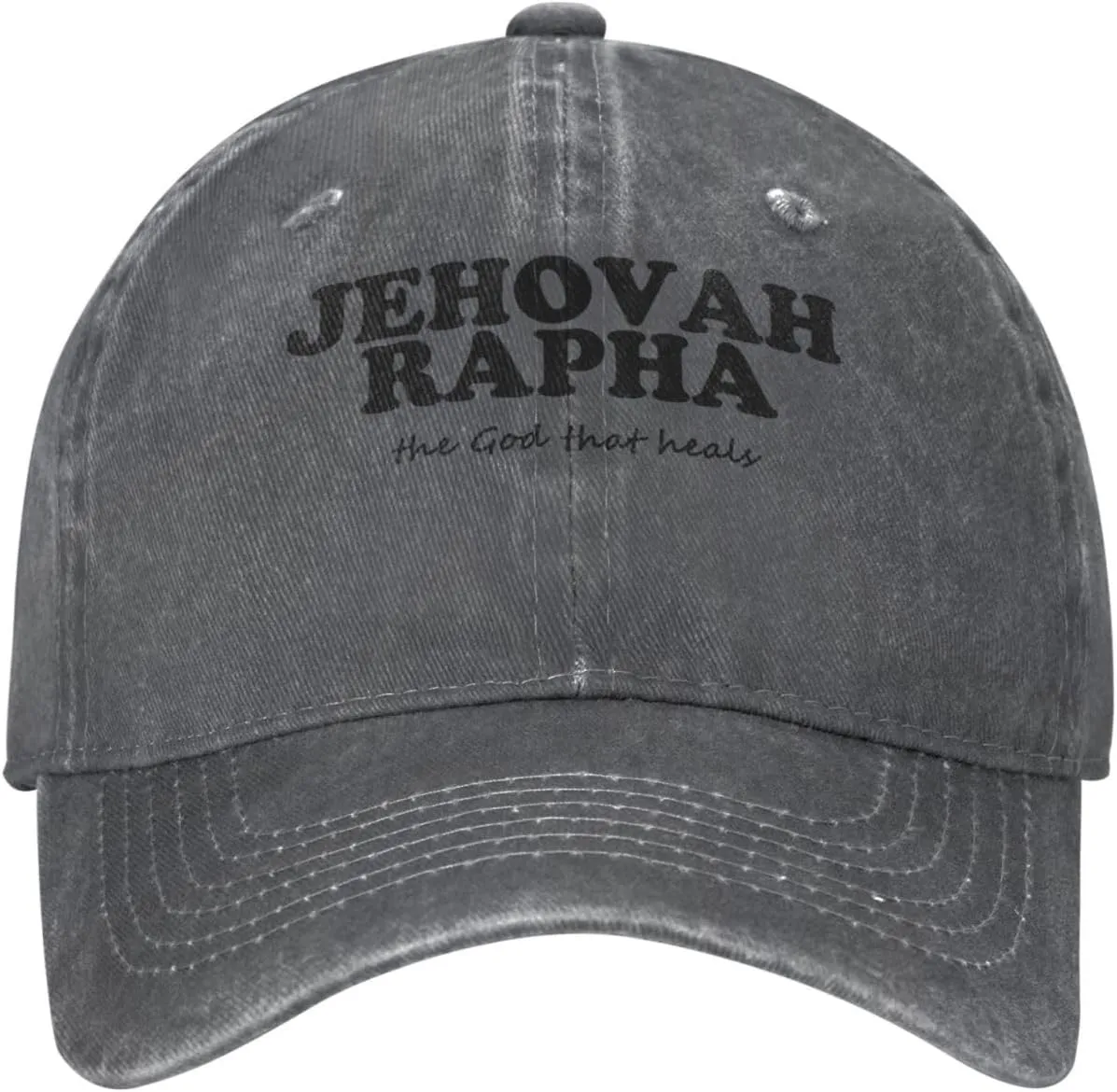 Jehovah Rapha The God Who Heals Baseball Hat Adjustable Classic Dad Hat for Men Women,Black