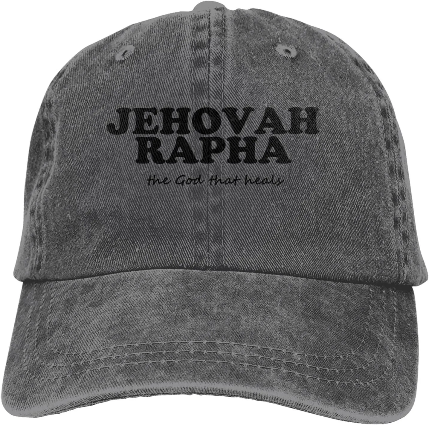 Jehovah Rapha The God Who Heals Baseball Hat Adjustable Classic Dad Hat for Men Women,Black
