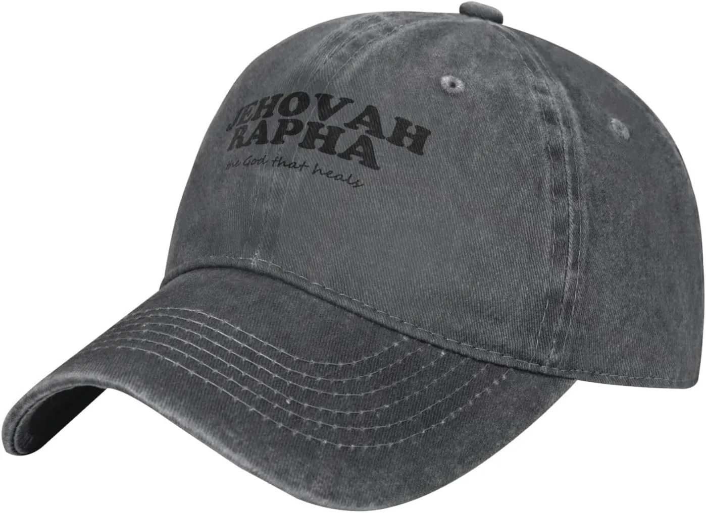 Jehovah Rapha The God Who Heals Baseball Hat Adjustable Classic Dad Hat for Men Women,Black