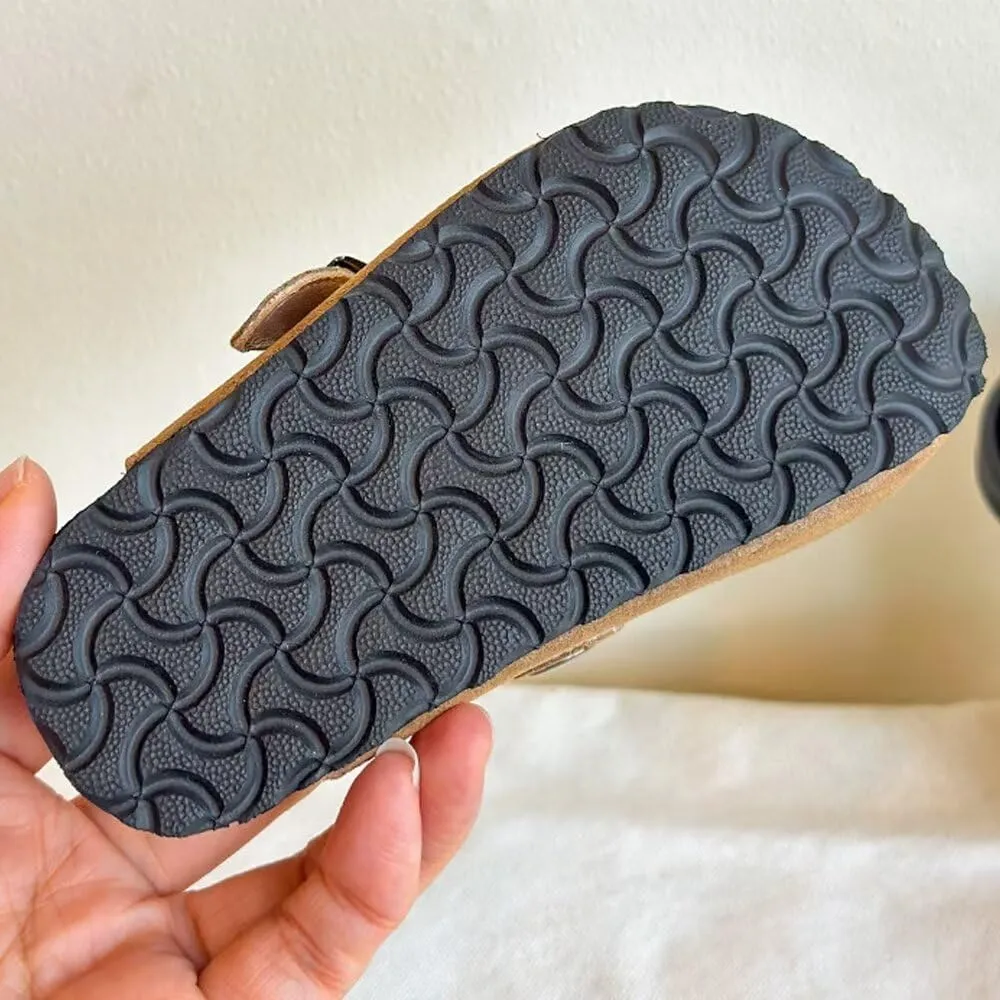 Kids Clogs for Girls Boys Cute Slip-on Slippers Classic Sued e Cor k Footbed Sandals Potato Shoes