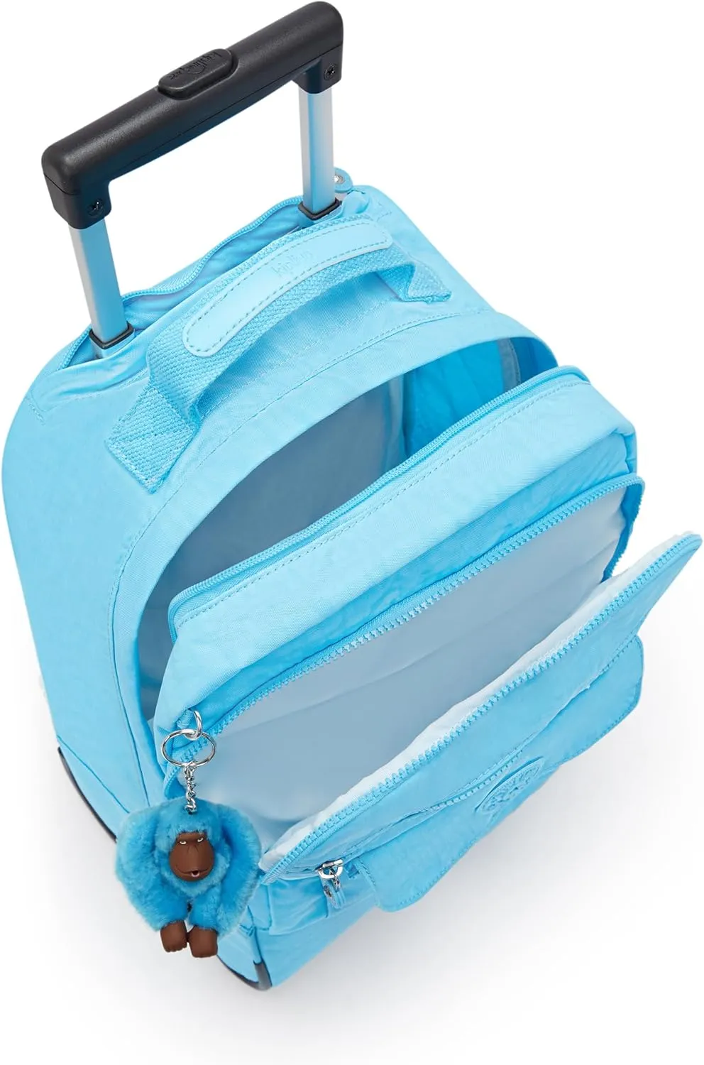 Kipling Women's Sanaa Large Rolling Backpack, Adjustable Padded Straps, Slide-Up Handle, Crinkle Nylon Backpack