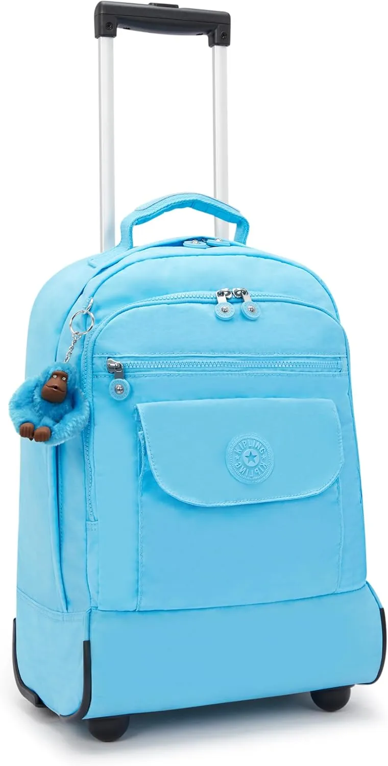 Kipling Women's Sanaa Large Rolling Backpack, Adjustable Padded Straps, Slide-Up Handle, Crinkle Nylon Backpack