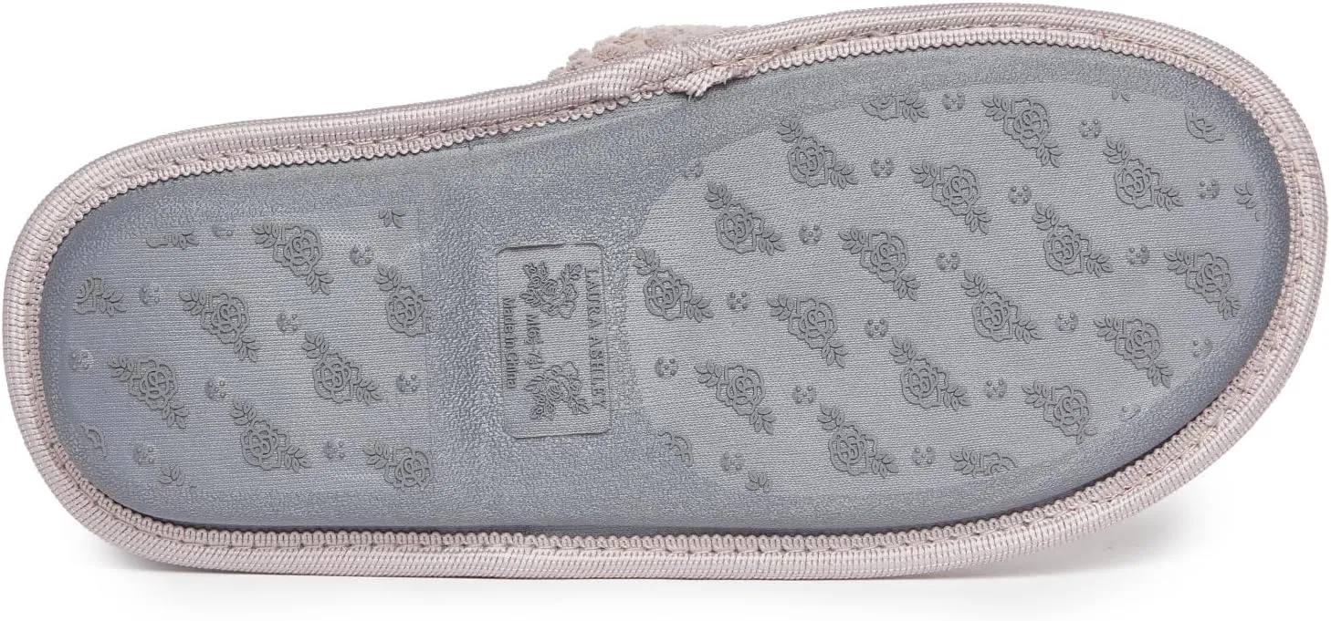 Laura Ashley Womens SPA Wrapped Texture Scuff Slippers