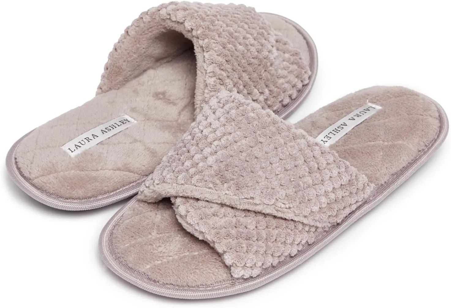 Laura Ashley Womens SPA Wrapped Texture Scuff Slippers