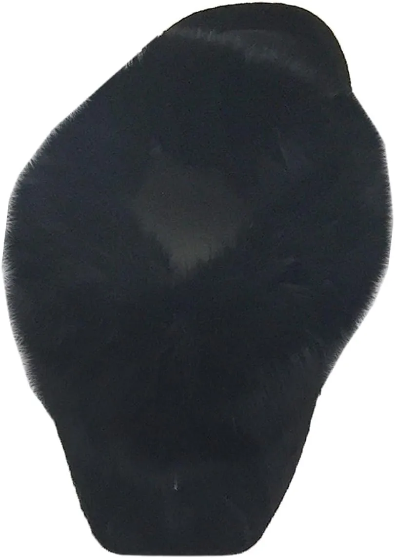 Laurentian Chief Men's Suede with Rabbit Fur Collar Soft Sole Moccasin Slippers for Indoor