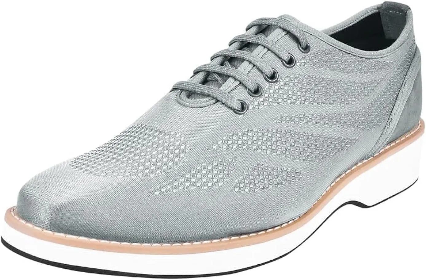LIBERTYZENO Mens Canvas Textile & Suede Leather Adults Lace Up Casual Shoes for Prom Graduation